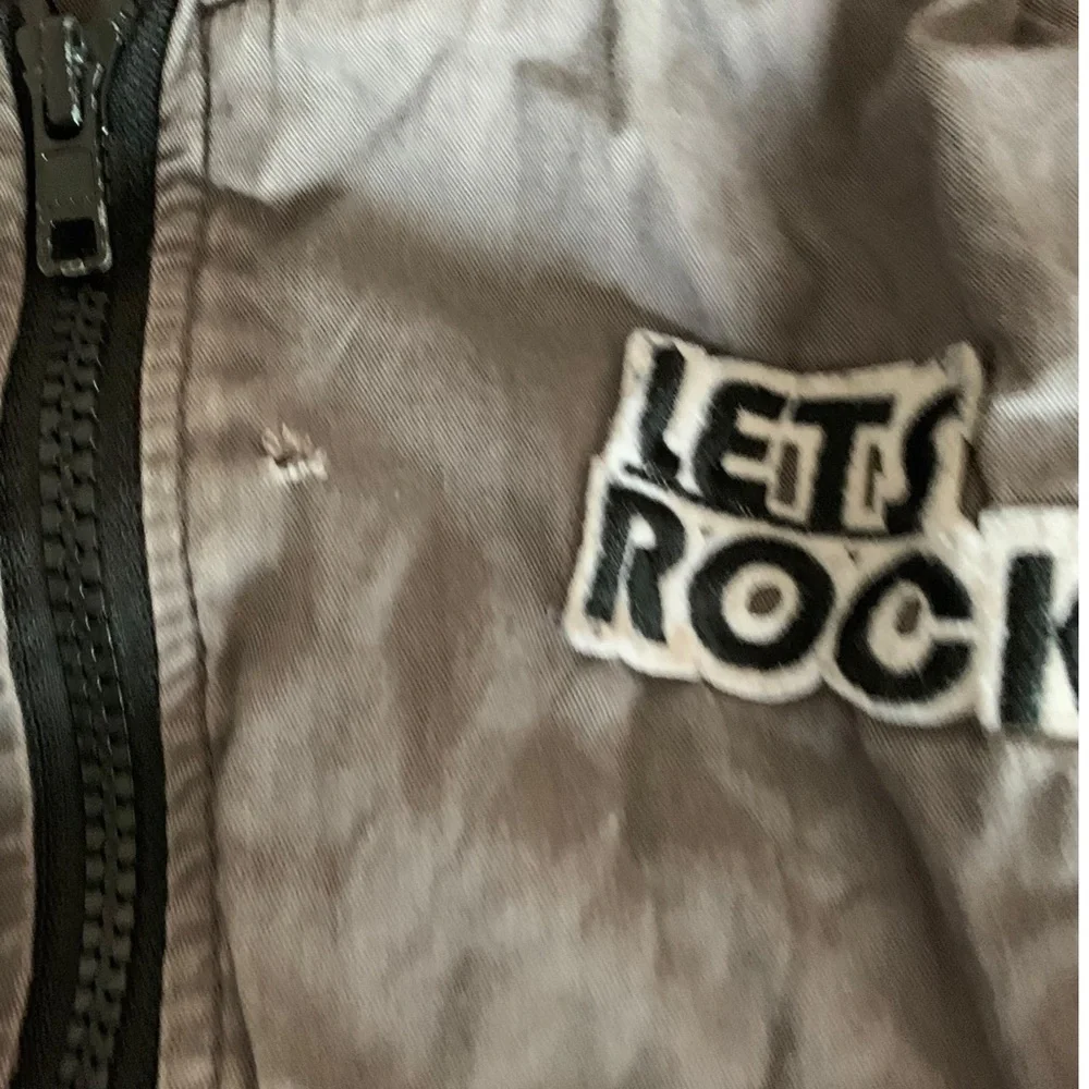 Hudson boys size 6 grey Let's Rock Bomber Jacket
